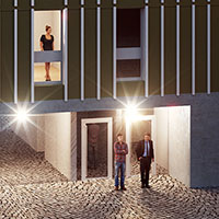 Visualisierung Fassadenstudie Allschwil, Steib Architekten AG 2017
