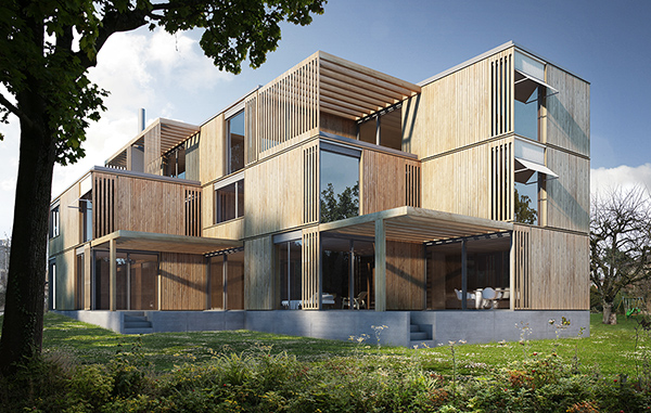 Visualisierung 3-Familienhaus in Cham, 2013
Osterhage Riesen Architekten GmbH