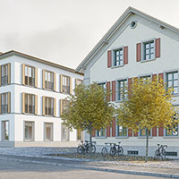 Visualisierung Gemeindehaus Ballwil, Johannes Saurer Architekt BSA