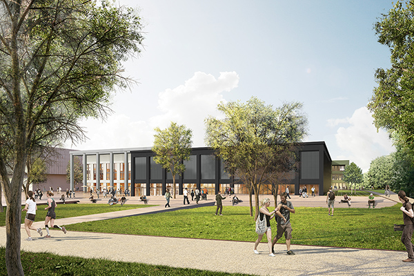 Visualisierung Bâtiment du Campus CentraleSupélec, 1. Preis, Paris
Gigon Guyer Architekten / Bouygues, 2015