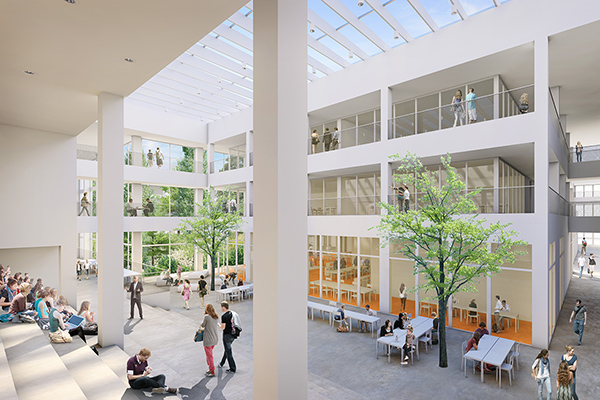 Visualisierung Bâtiment du Campus CentraleSupélec, 1. Preis, Paris
Gigon Guyer Architekten / Bouygues, 2015