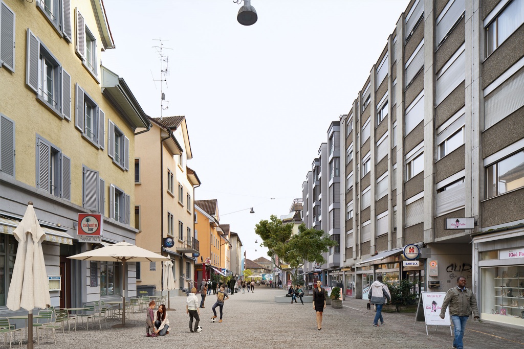 Visualisierungen Fussgängerzone Langstrassenquartier, Claude Schelling & Partner Architekten 2018