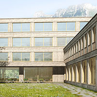 Visualisierung 2.Rang Landwirtschaftliches Zentrum Salez, Ospelt Strehlau Architekten AG 2011