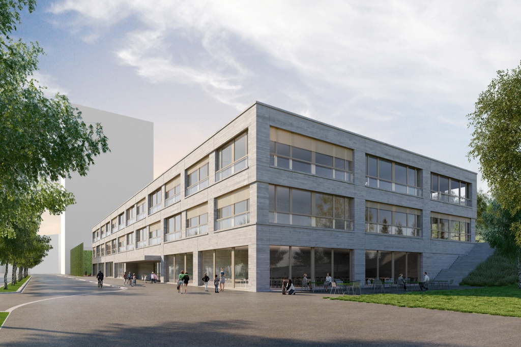 Visualisierungen Wettbewerb Schulhaus Thurgauerstrasse Zürich, Ospelt Strehlau Architekten 2017