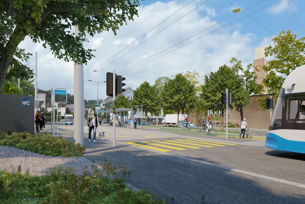 Visualisierung Tram Affoltern Zürich