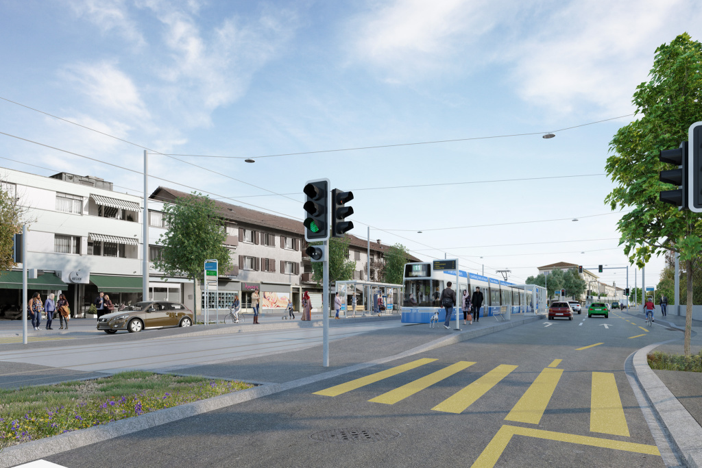 Visualisierung Tram Affoltern Zürich