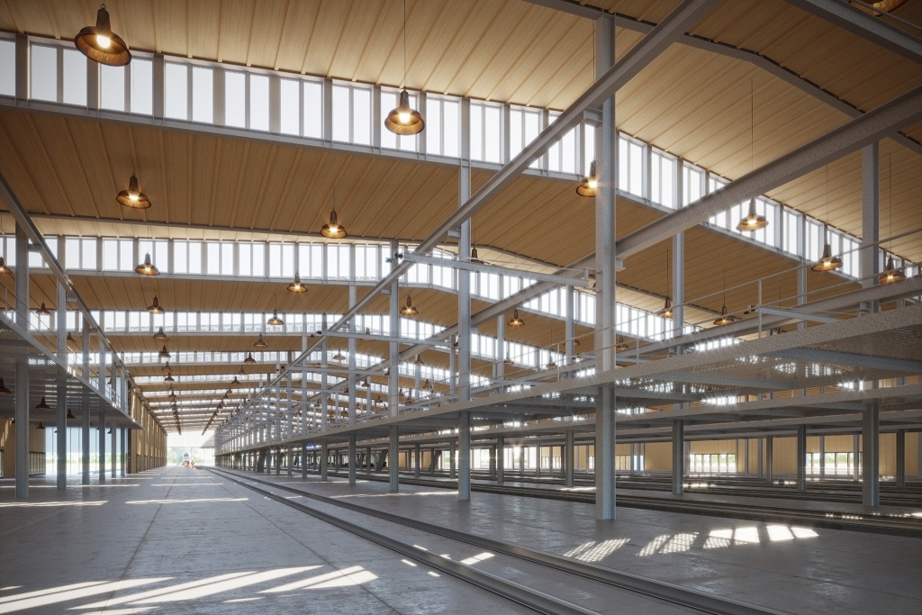 BLS-Werkstätte in Chliforst Nord, Rolf Mühlethaler Architekten 2019
